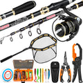 Fishing Gear,Full Fishing Pole Kit Include Fishing Rod and Reel Combo, Tackle Box with Fishing Lures, Fishing Accessories, Fishing Pliers,Fishing Gifts for Men with Fishing Tool Kit