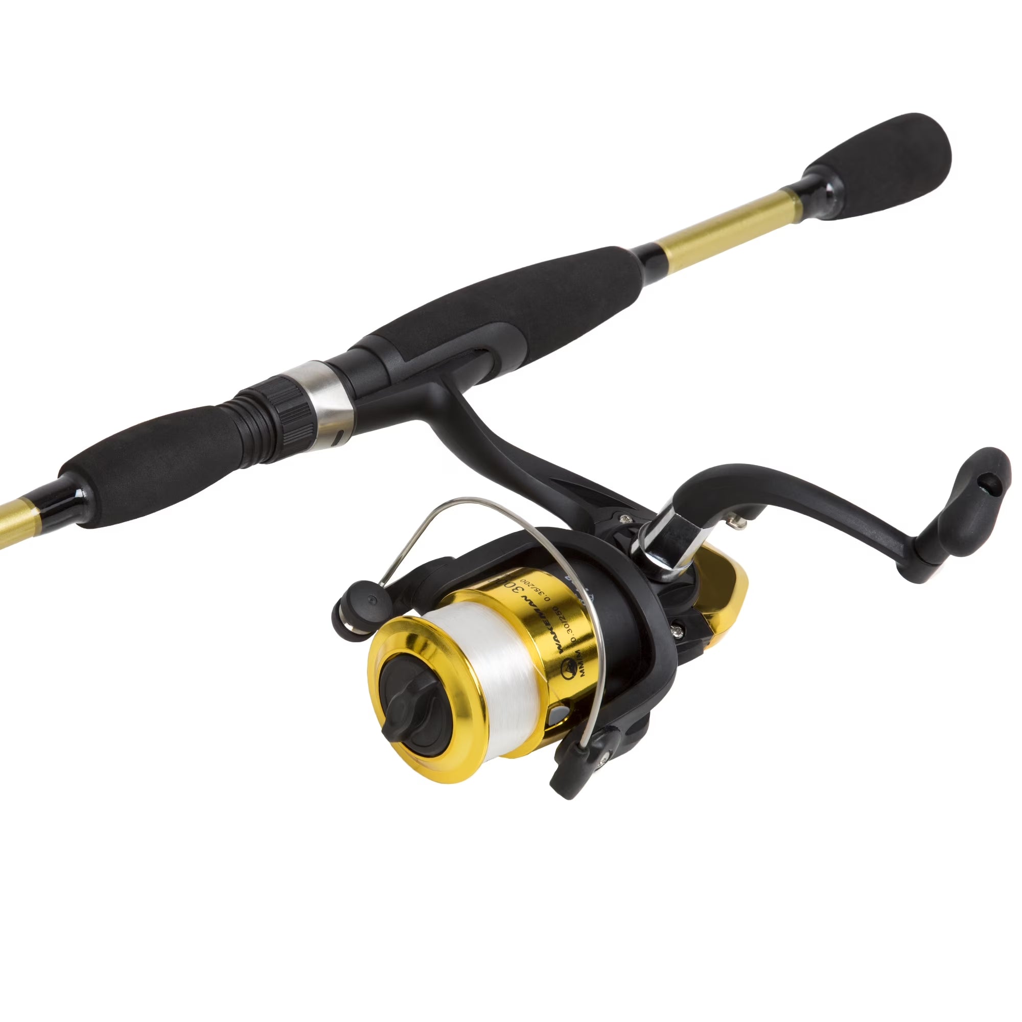 Fishing Rod and Reel Combo Spinning Reel Fishing Pole Fishing Gear for Bass and Trout Fishing Gold ? Lake Fishing Strike Series by