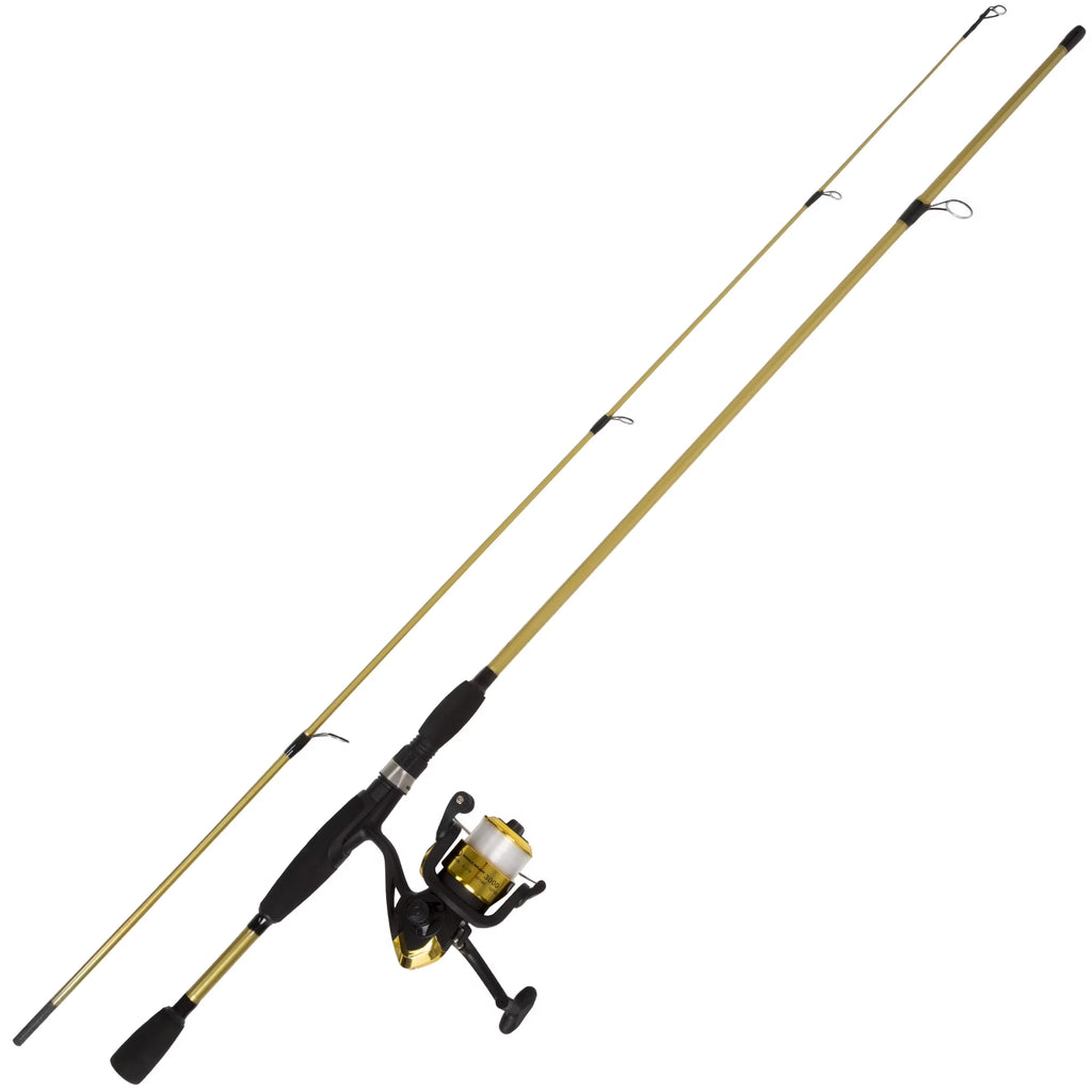 Fishing Rod and Reel Combo Spinning Reel Fishing Pole Fishing Gear for Bass and Trout Fishing Gold ? Lake Fishing Strike Series by