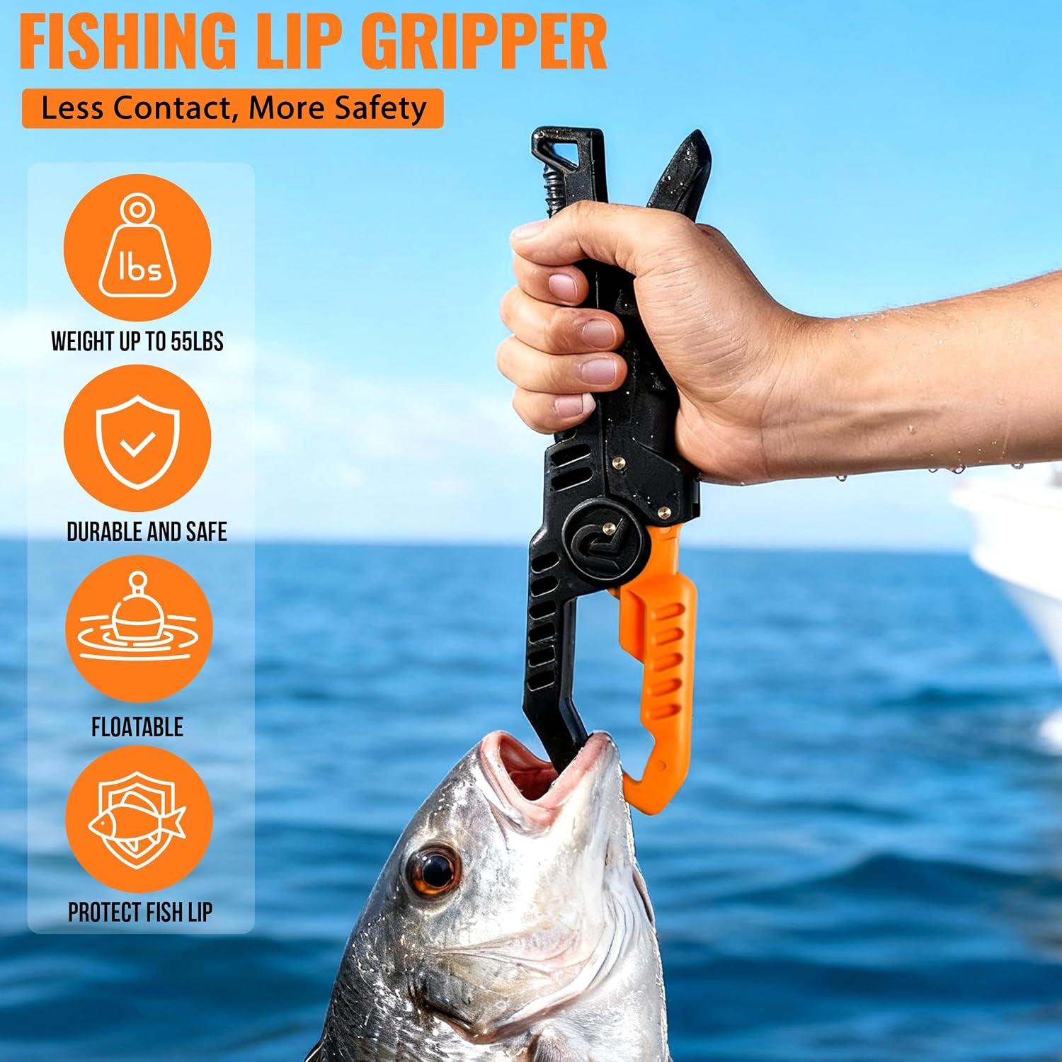 Fishing Gear,Full Fishing Pole Kit Include Fishing Rod and Reel Combo, Tackle Box with Fishing Lures, Fishing Accessories, Fishing Pliers,Fishing Gifts for Men with Fishing Tool Kit