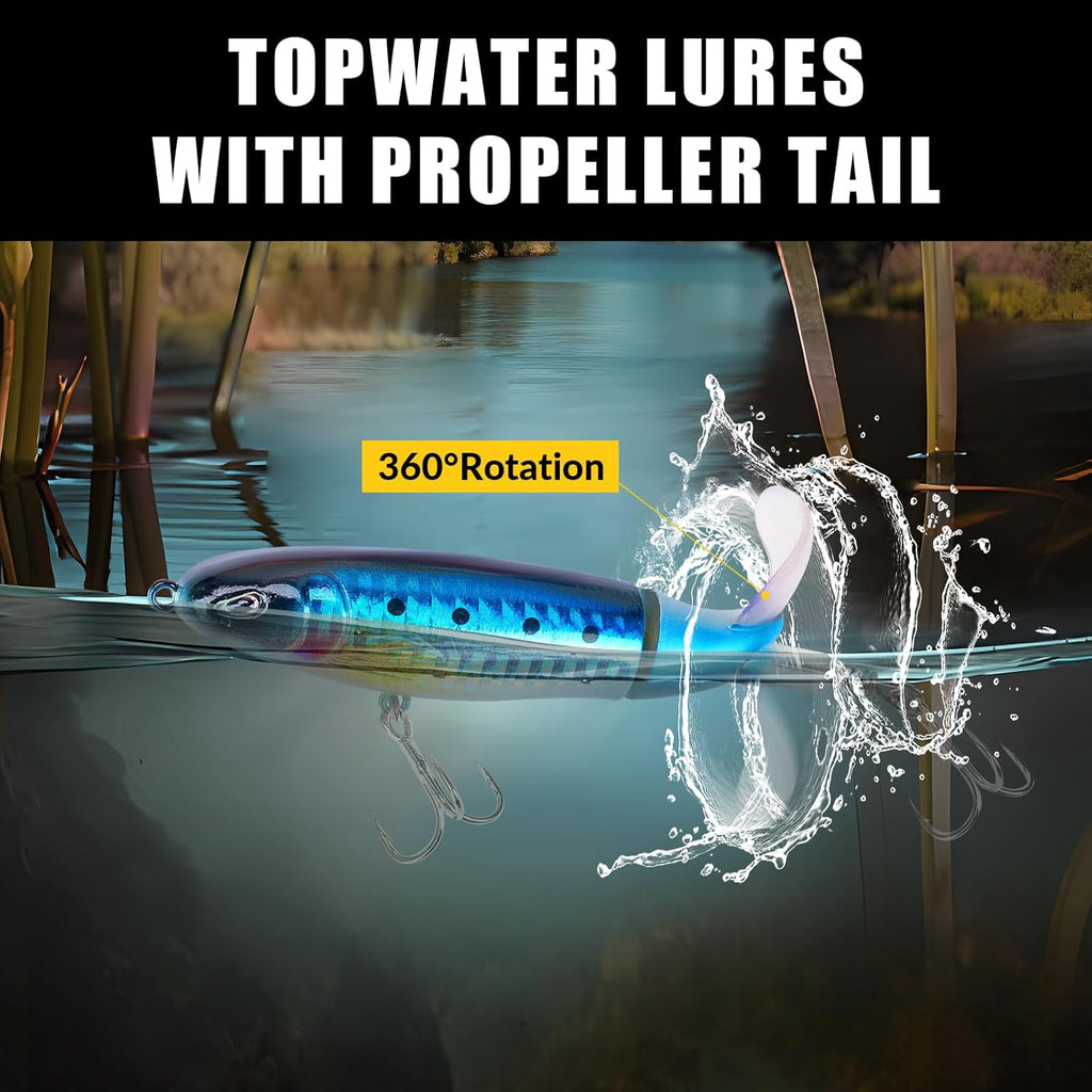 Fishing Lures Kit with Multi Jointed Swimbaits Surface Popper Crankbaits Pencil Minnow Frog, 28Pcs Topwater Trout Bass Fishing Tackle Fathers Day Fishing Gifts for Men Dad