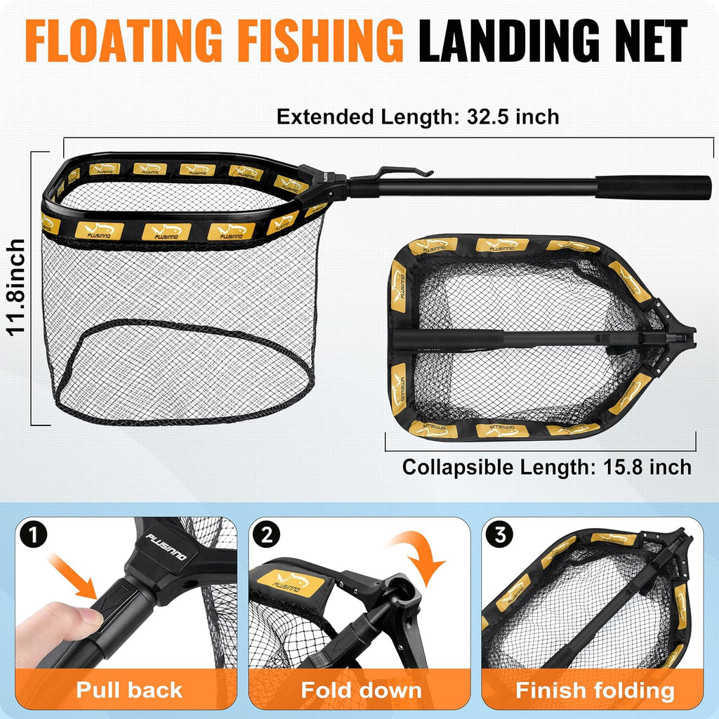 Fishing Gear,Full Fishing Pole Kit Include Fishing Rod and Reel Combo, Tackle Box with Fishing Lures, Fishing Accessories, Fishing Pliers,Fishing Gifts for Men with Fishing Tool Kit