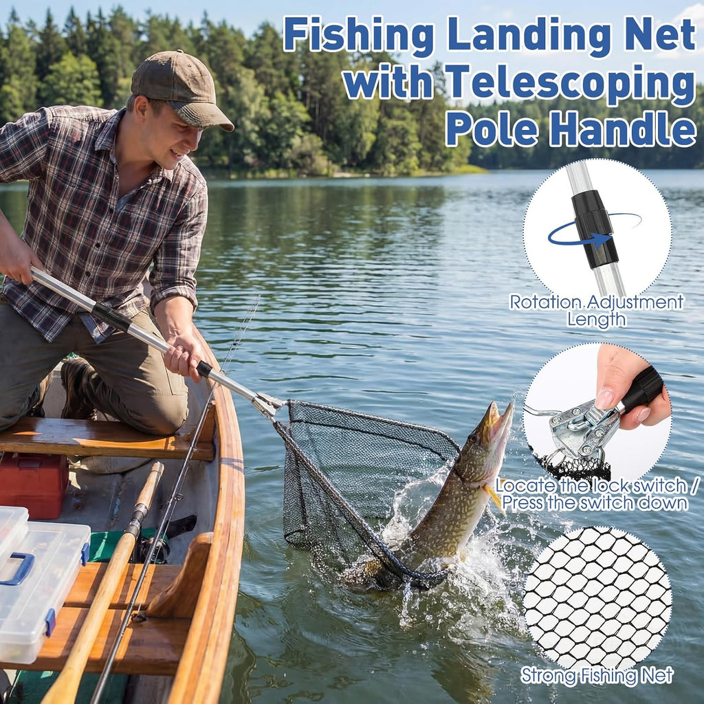 256 Pcs Fishing Backpack with Tackle Box Gears, Tackle Sling Bag Backpack, Fishing Hook, Lures, Retractable Landing Net, Plier, Lip Gripper, Hook Remover, Fish Gift Men